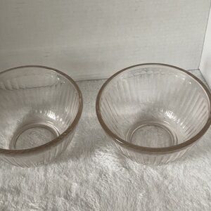 Pyrex Clear Glass Food Storage Bowl pair